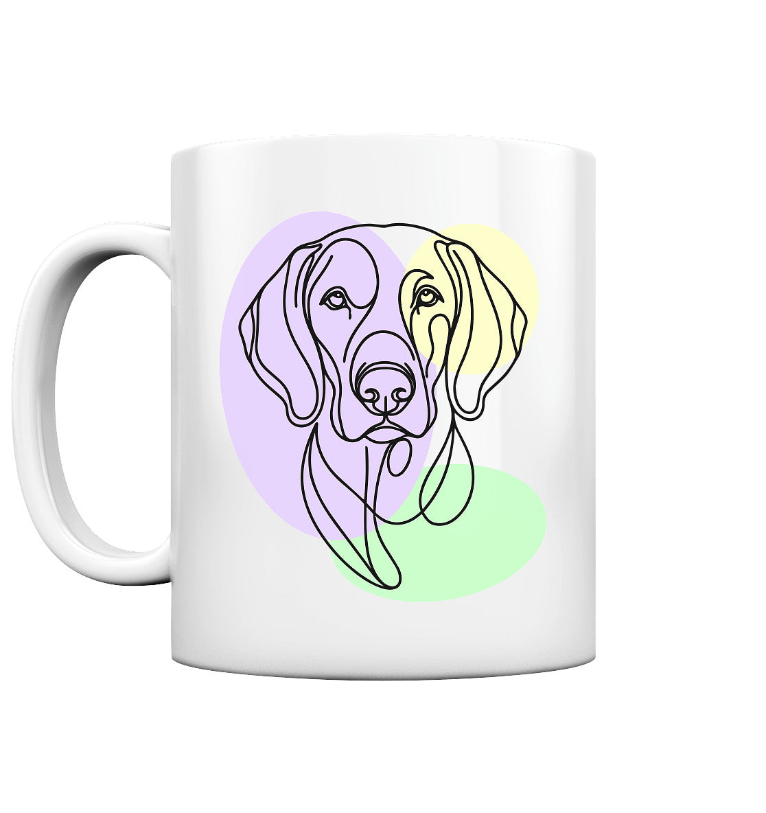 Line Art - Süßer Weimaraner - Tasse glossy