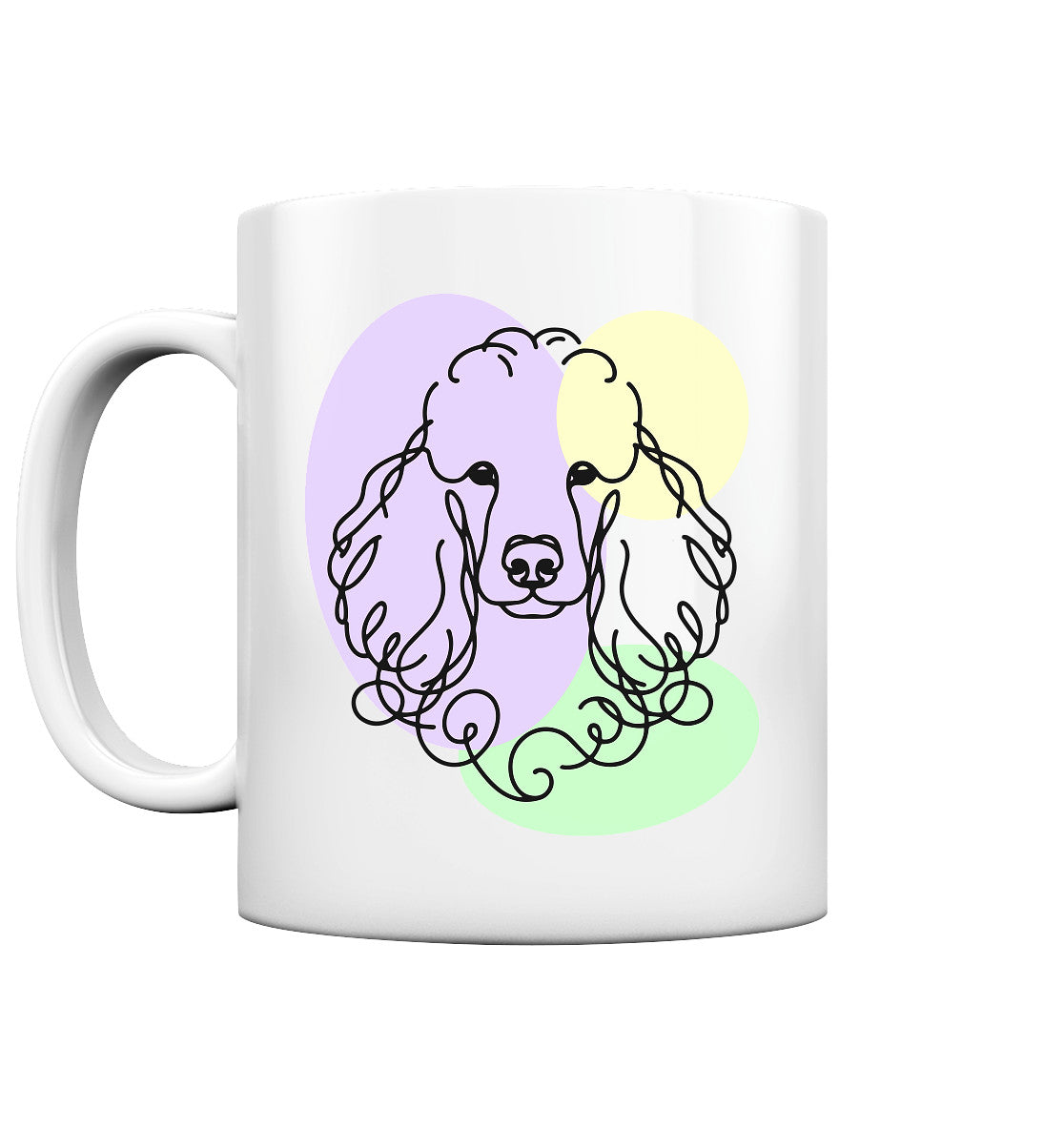 Line Art - Süßer Pudel - Tasse glossy