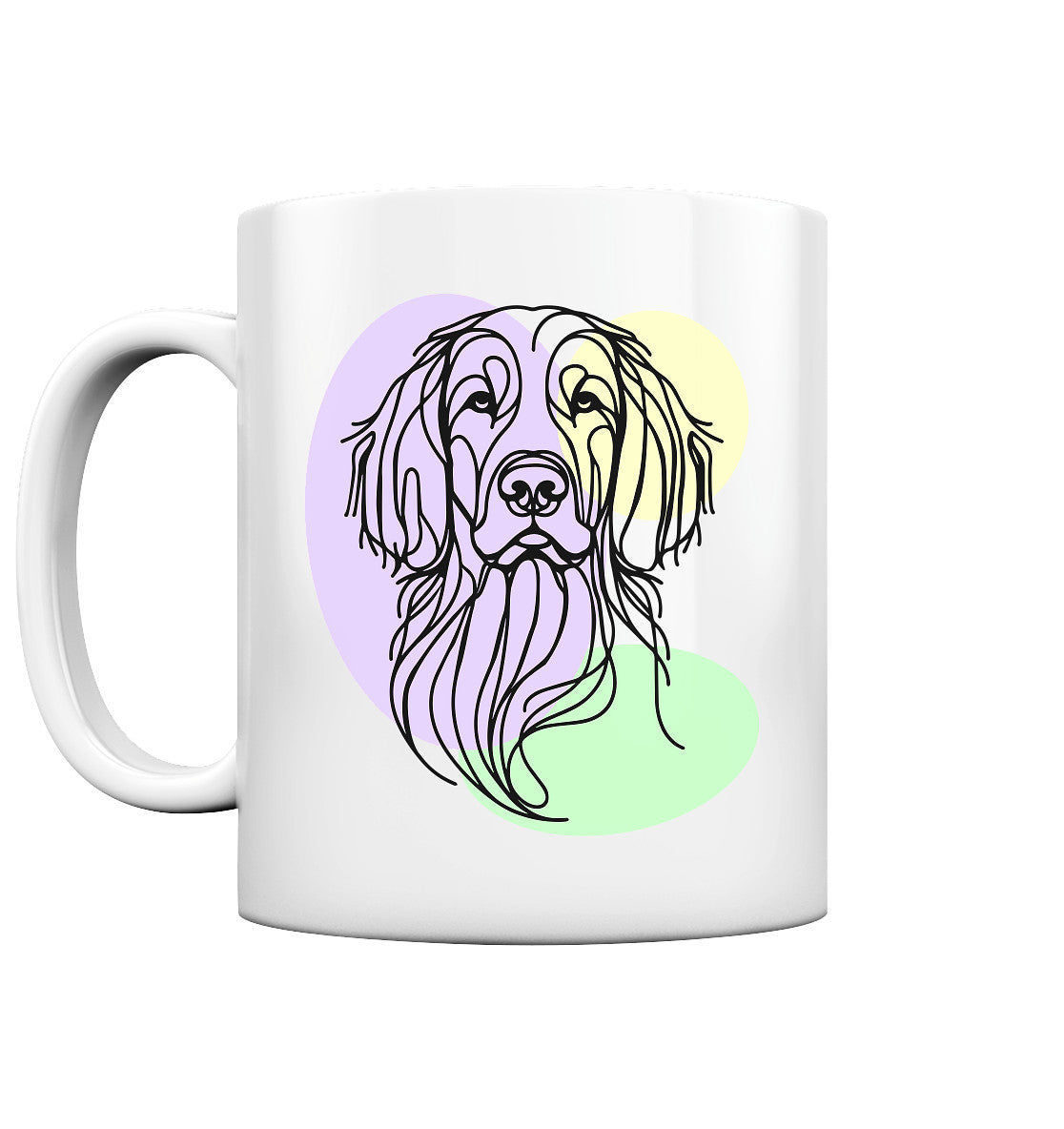 Line Art - Süßer Irish Setter - Tasse glossy