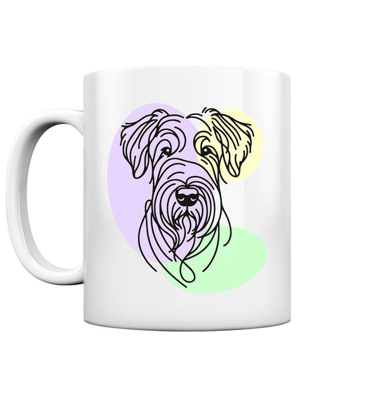 Line Art - Süßer Irish Terrier - Tasse glossy