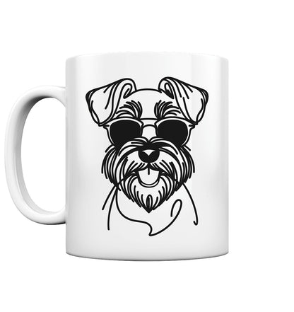 Line Art - Cooler Schnauzer - Tasse glossy