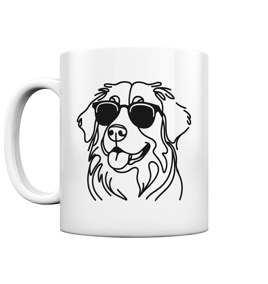 Line Art - Cooler Berner Sennenhund - Tasse glossy