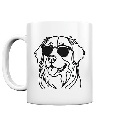 Line Art - Cooler Berner Sennenhund - Tasse glossy