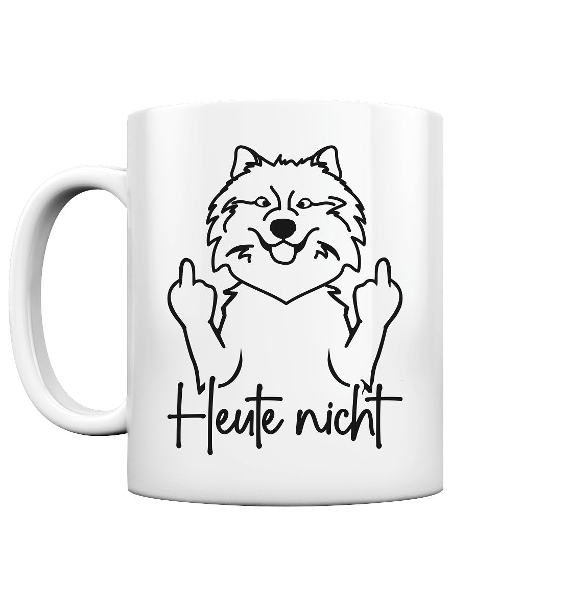 Heute nicht - Wolfsspitz - Tasse glossy