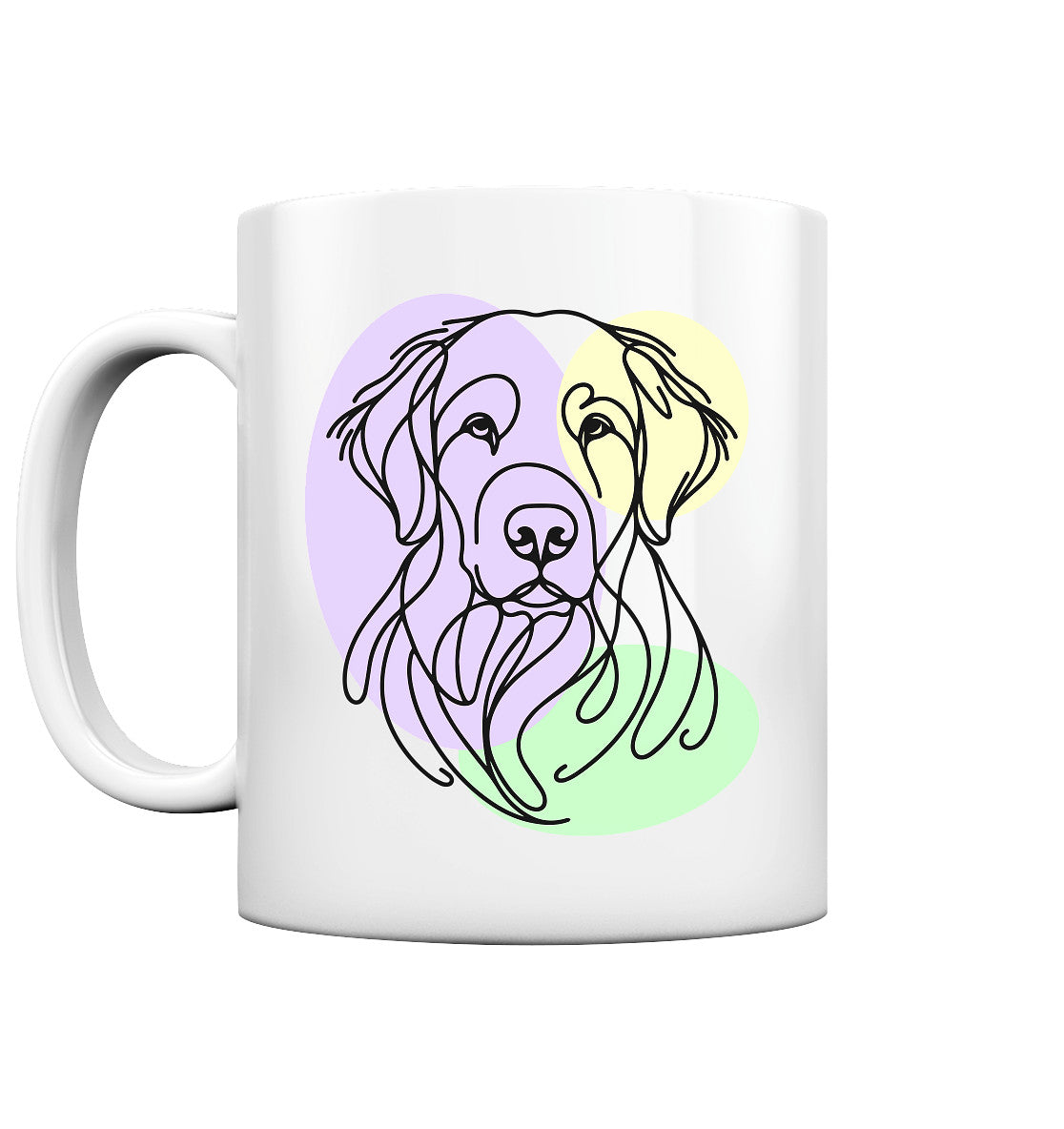 Line Art - Süßer Kuvasz - Tasse glossy