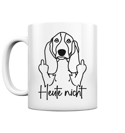 Heute nicht - Basset Hound - Tasse glossy
