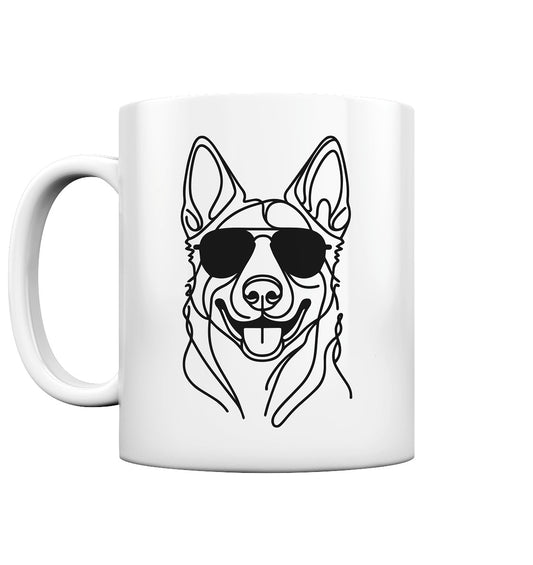 Line Art - Cooler Malinois - Tasse glossy