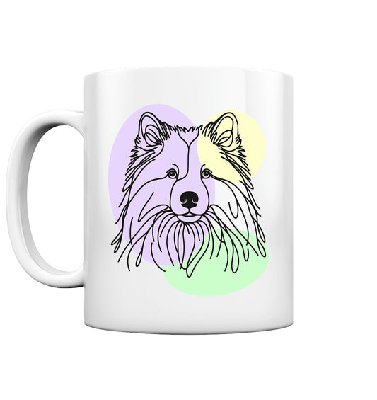 Line Art - Süßer Eurasier - Tasse glossy