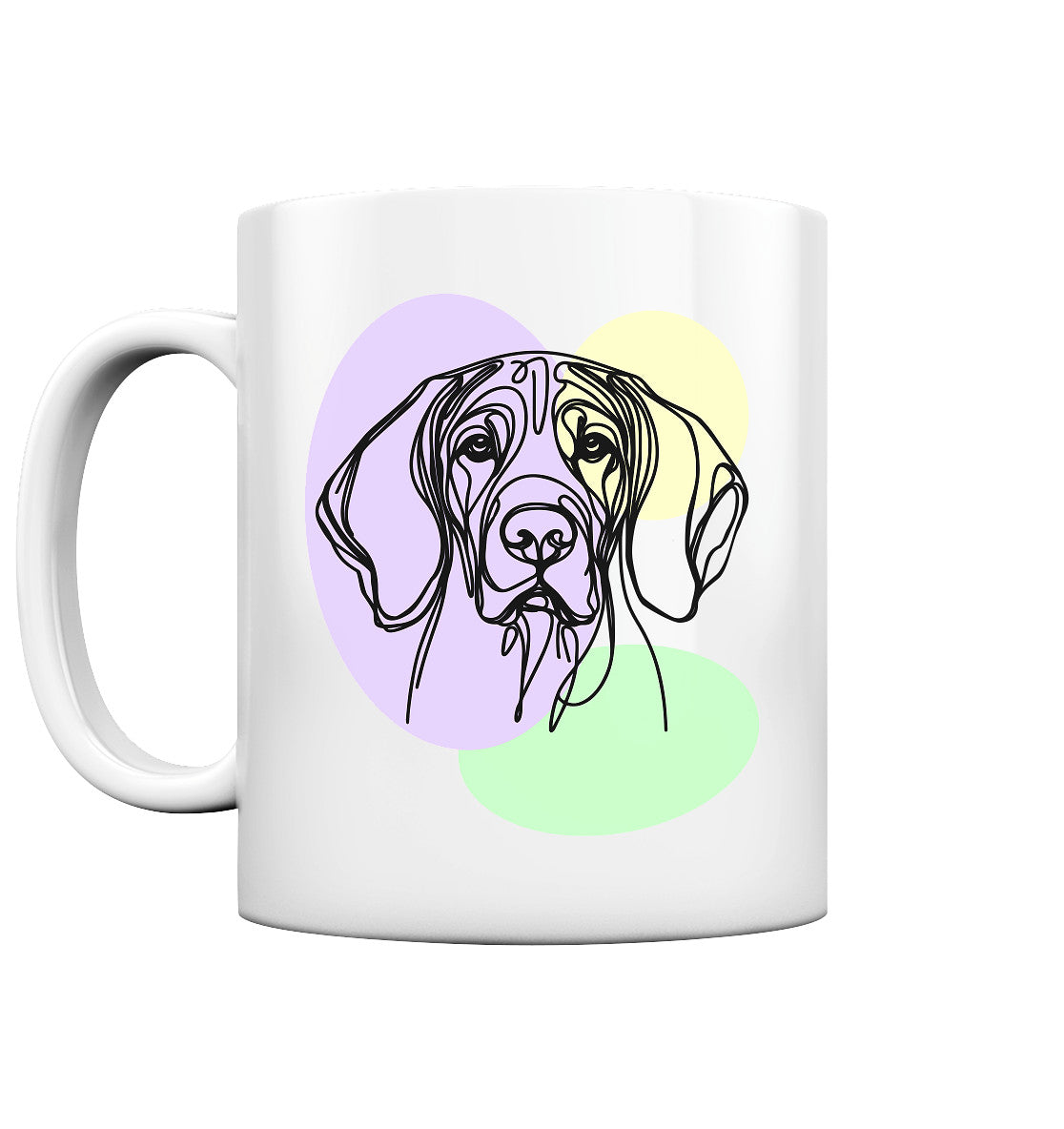 Line Art - Süßer Bayerischer Gebirgsschweißhund - Tasse glossy