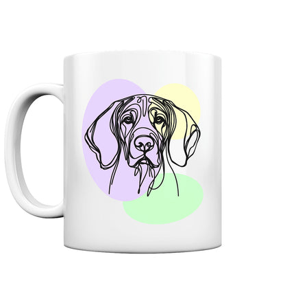 Line Art - Süßer Bayerischer Gebirgsschweißhund - Tasse glossy