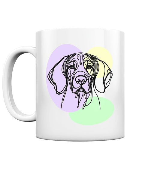 Line Art - Süßer Bayerischer Gebirgsschweißhund - Tasse glossy