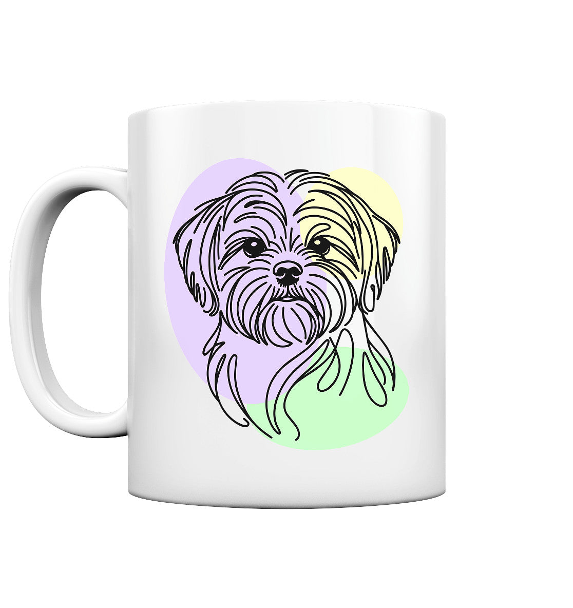 Line Art - Süßer Shih Tzu - Tasse glossy