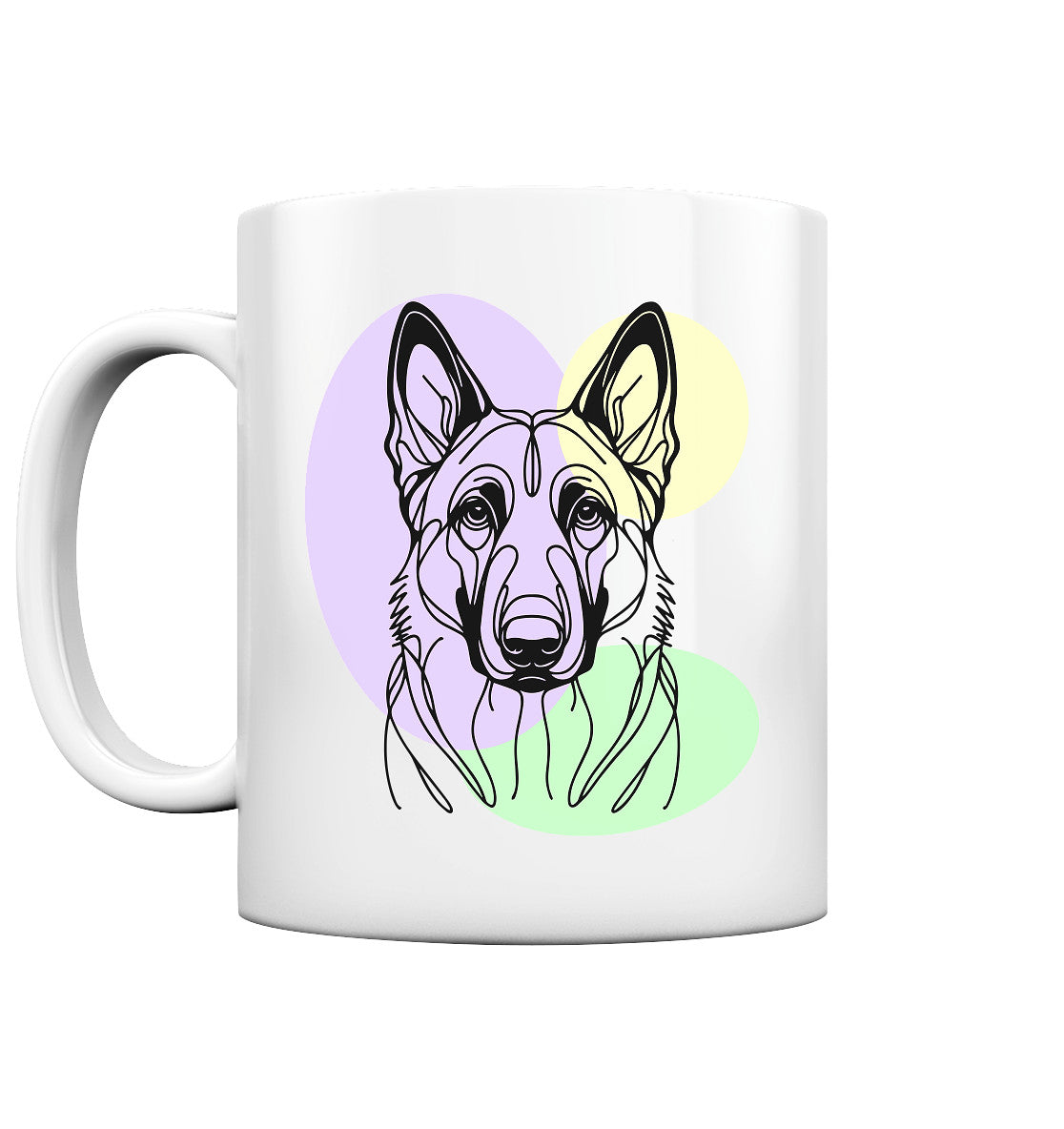 Line Art - Süßer Malinois - Tasse glossy