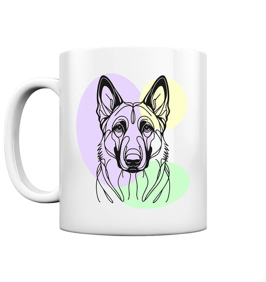 Line Art - Süßer Malinois - Tasse glossy