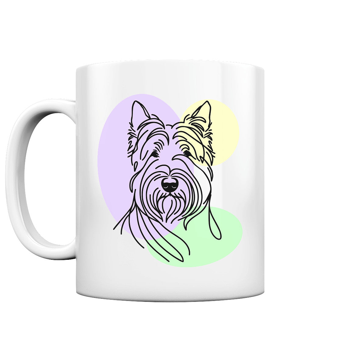 Line Art - Süßer Scottish Terrier - Tasse glossy