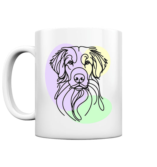 Line Art - Süßer Nova Scotia Duck Tolling Retriever - Tasse glossy