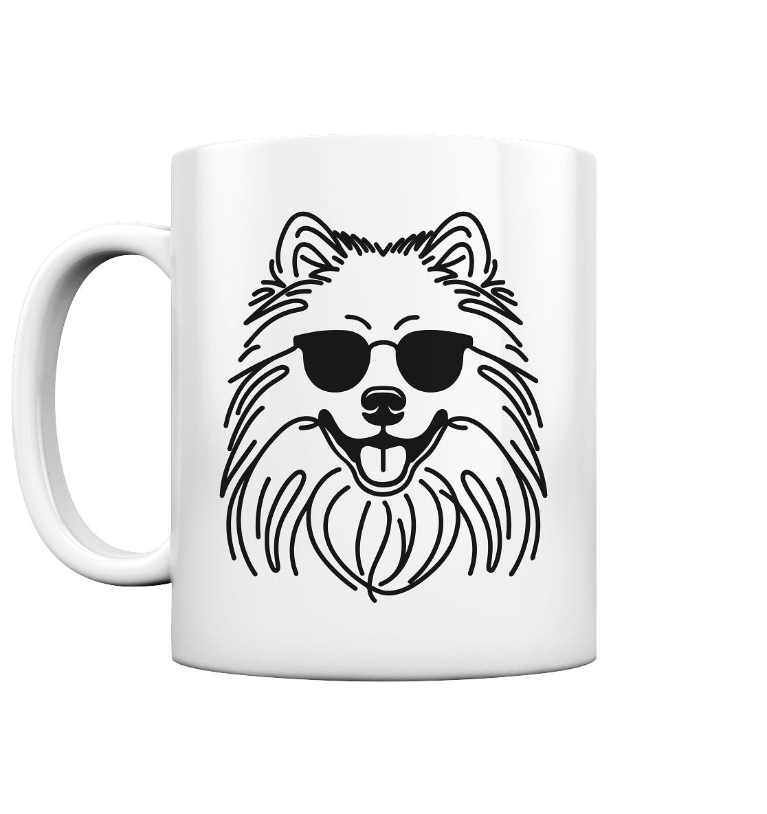 Line Art - Cooler Wolfsspitz - Tasse glossy