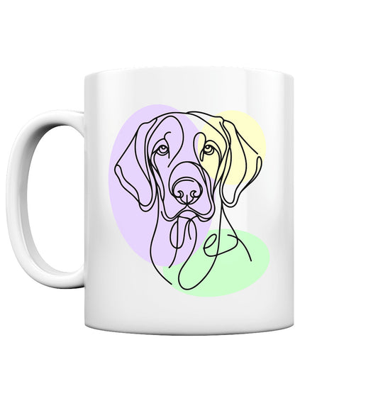 Line Art - Süßer Vizsla - Tasse glossy