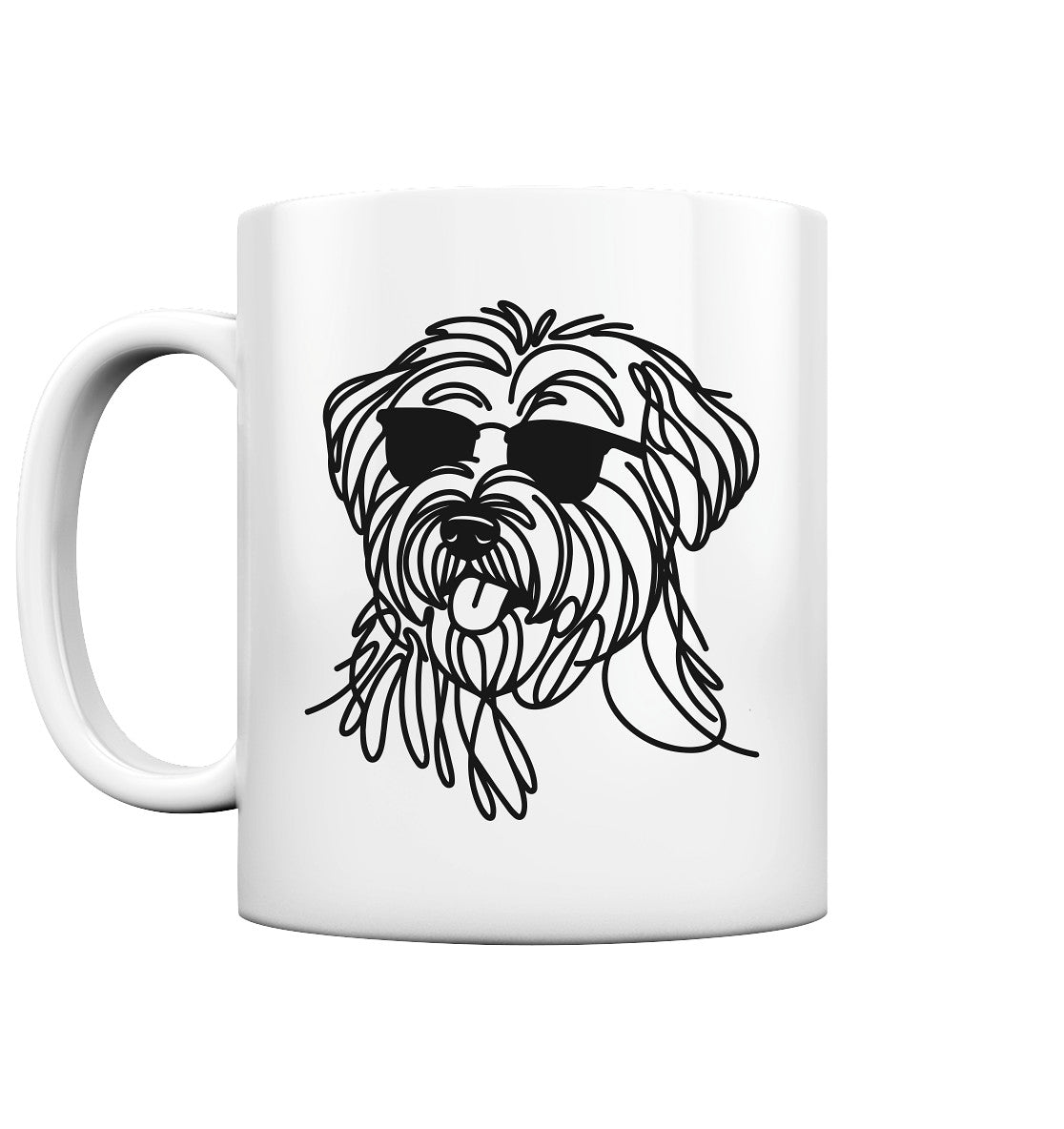 Line Art - Cooler Briard - Tasse glossy