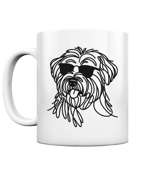 Line Art - Cooler Briard - Tasse glossy
