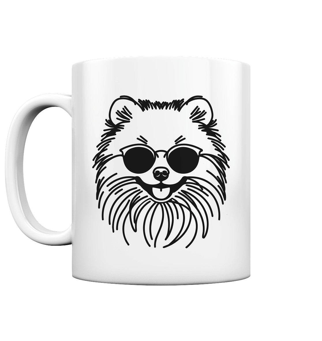 Line Art - Cooler Pomeranian - Tasse glossy