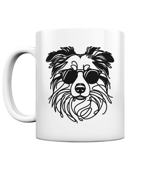Line Art - Cooler Australian Shepherd - Tasse glossy