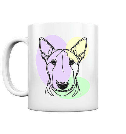 Line Art - Süßer Bullterrier - Tasse glossy