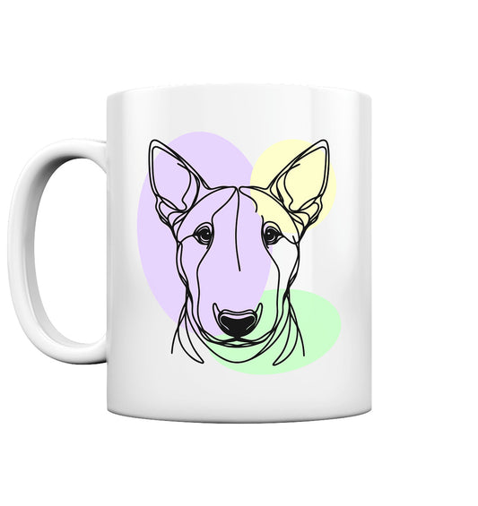 Line Art - Süßer Bullterrier - Tasse glossy