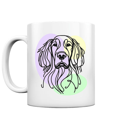 Line Art - Süßer Gordon Setter - Tasse glossy