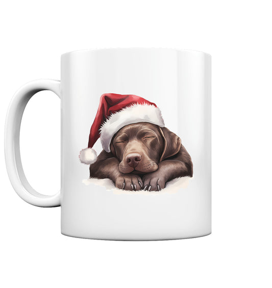 X-mas Labrador braun - Tasse glossy