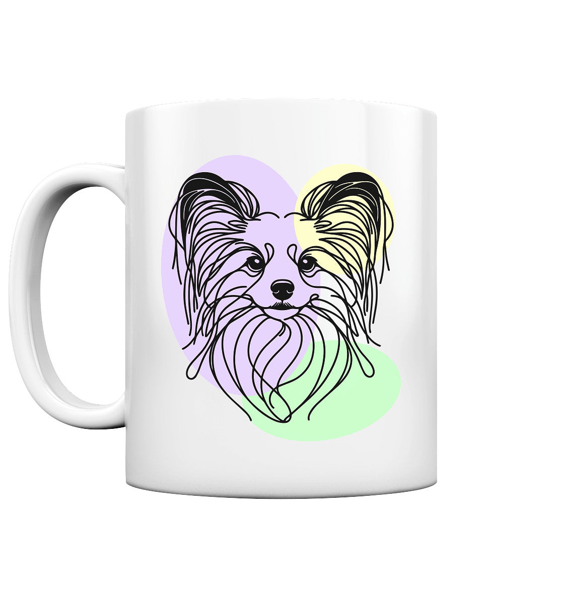 Line Art - Süßer Papillon - Tasse glossy