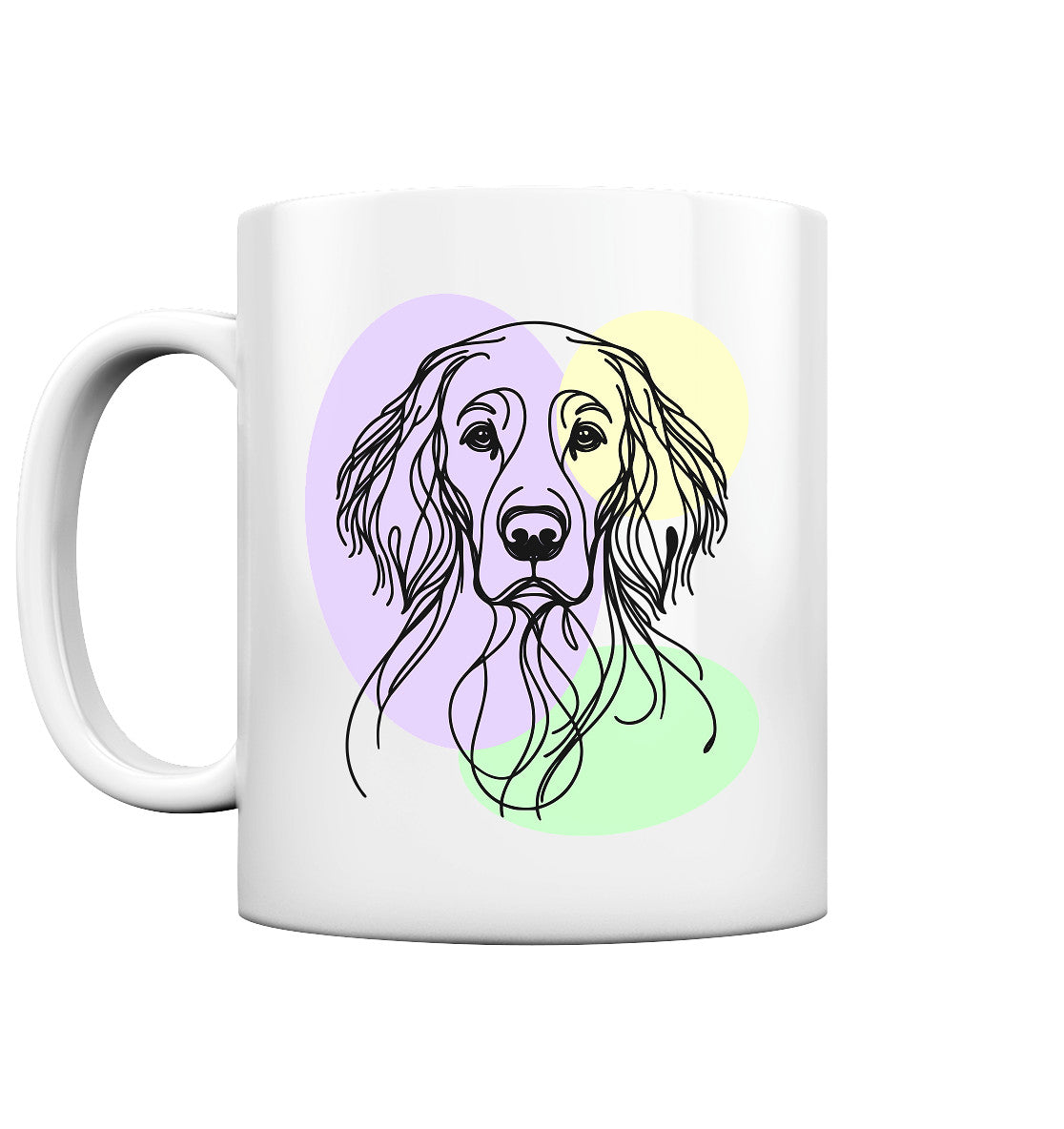 Line Art - Süßer English Setter - Tasse glossy
