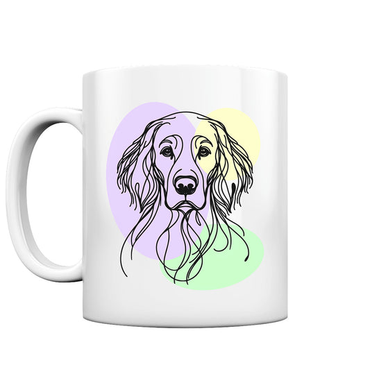 Line Art - Süßer English Setter - Tasse glossy