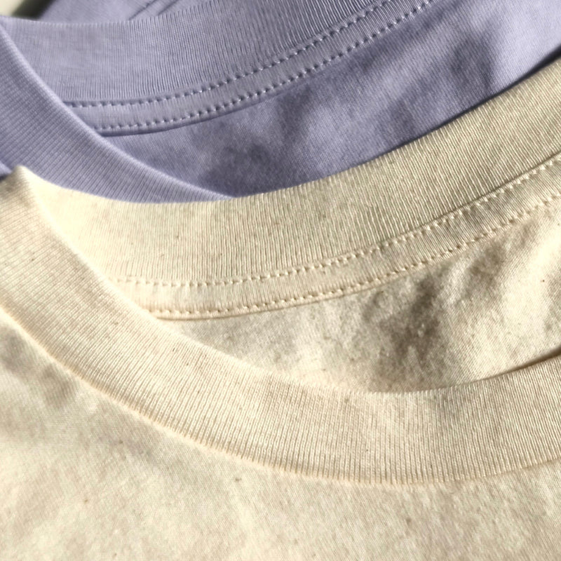 Ladies Organic Shirt - Farbe Lavender und Natural Raw