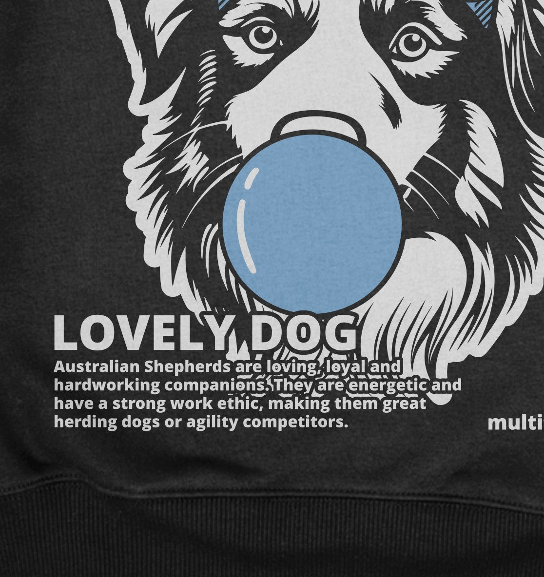 Bubble Gum Aussie (blau) - Detailansicht