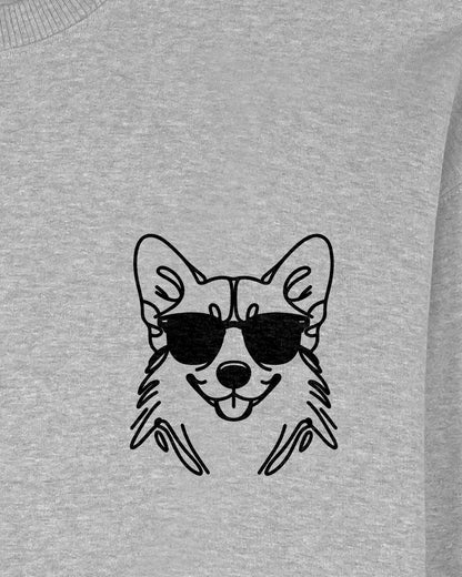 Line Art - Cooler Corgi - Motiv