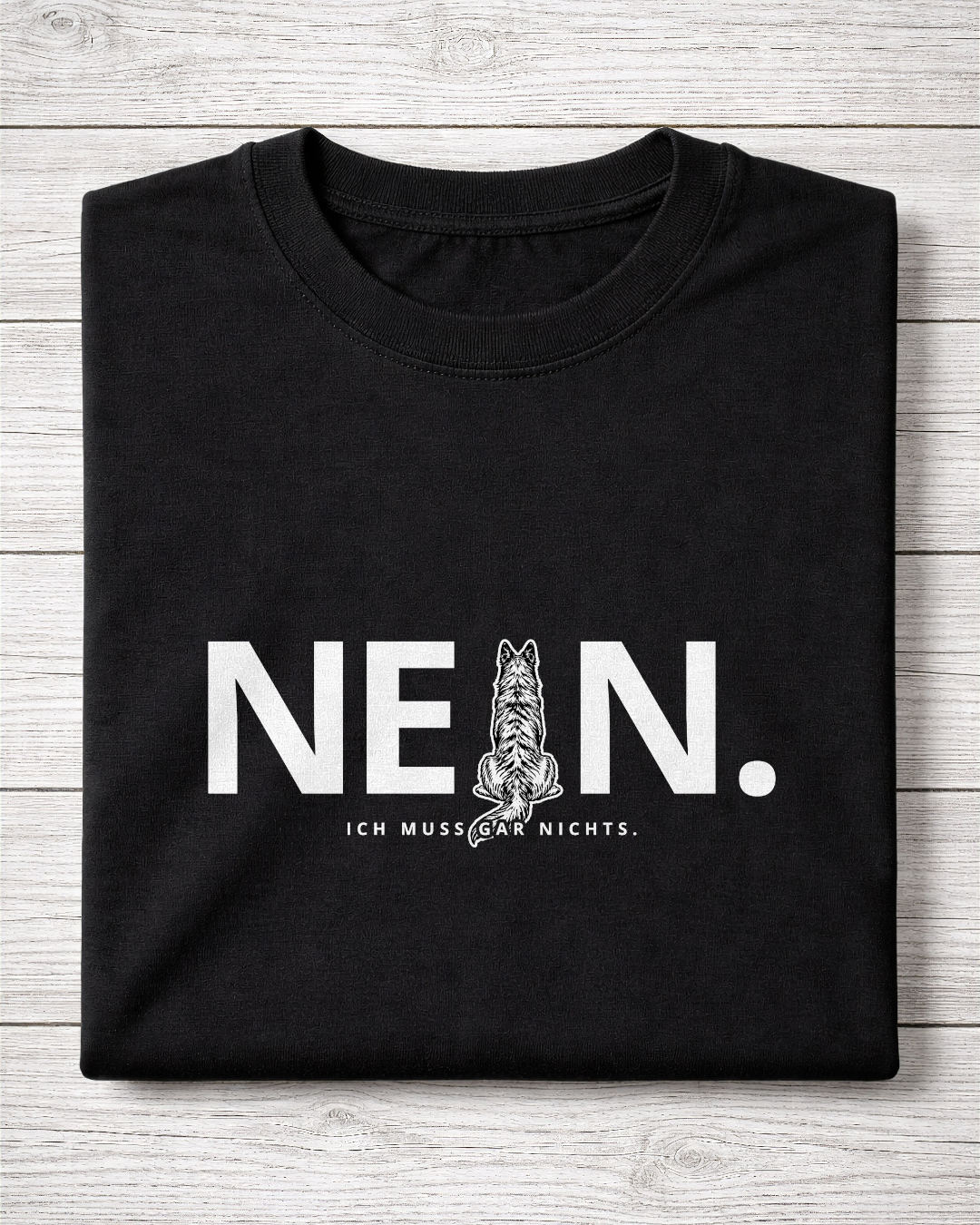 Motiv nah - Nein.Ich muss gar nichts. - Herder langhaar