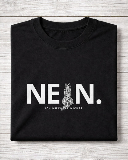 Motiv nah - Nein.Ich muss gar nichts. - Herder langhaar