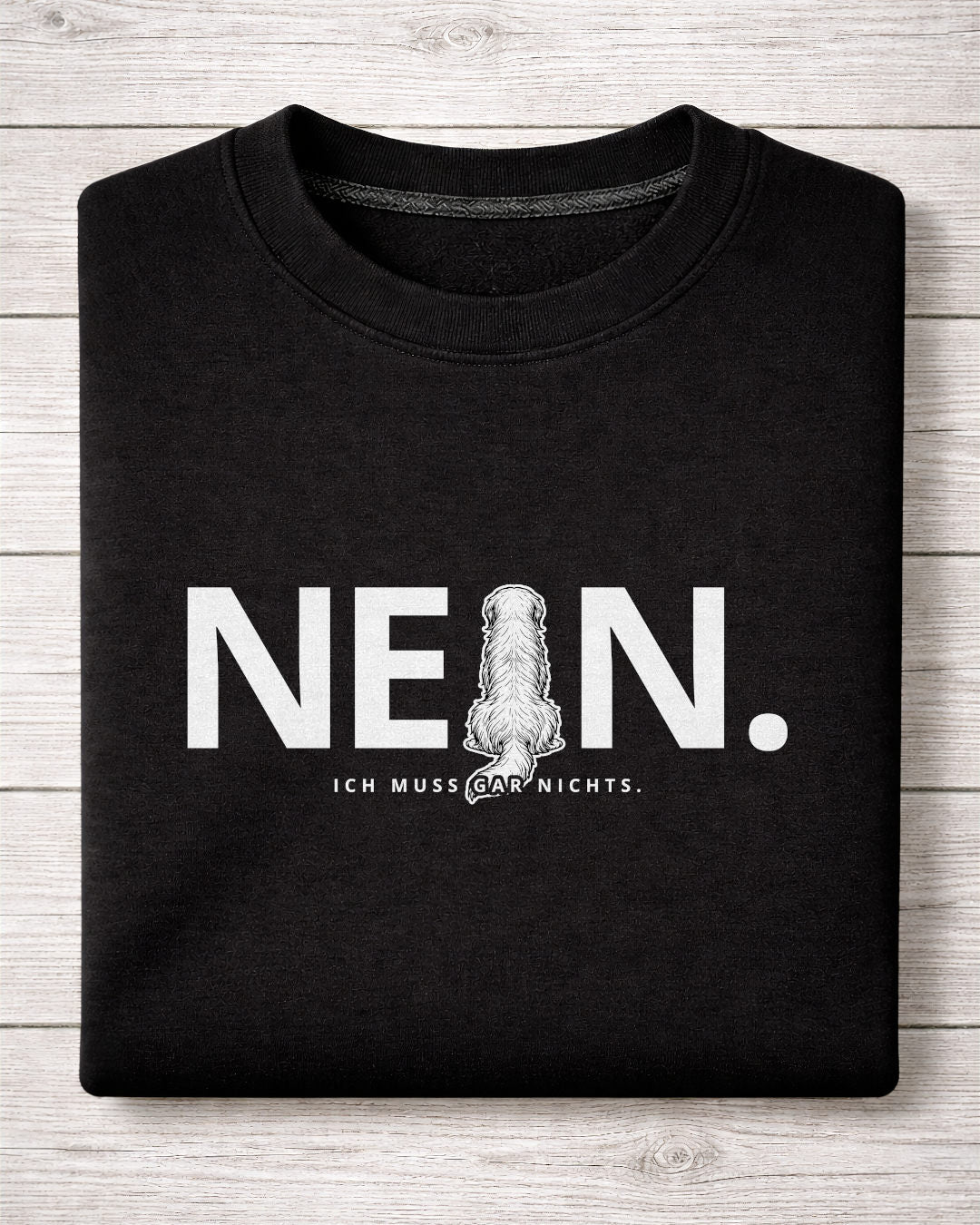 Motiv nah - Nein. Ich muss gar nichts. - Bearded Collie