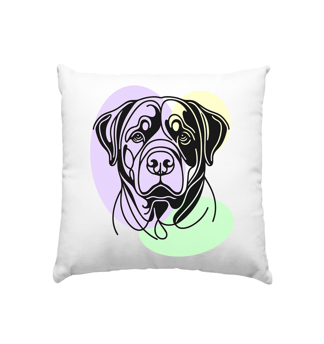 Line Art - Süßer Rottweiler - Kissen 40x40cm