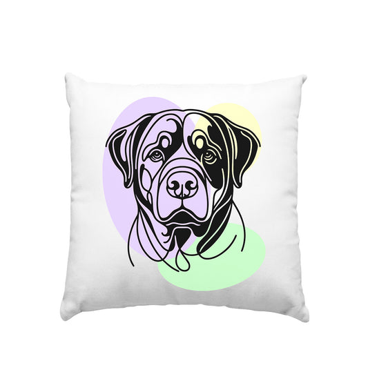 Line Art - Süßer Rottweiler - Kissen 40x40cm