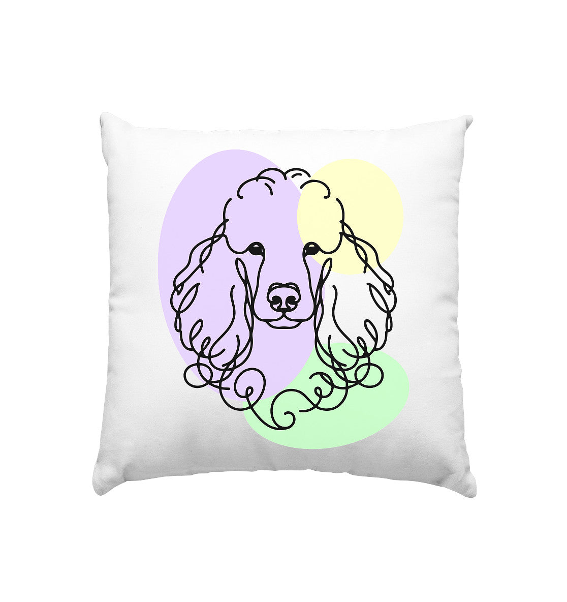 Line Art - Süßer Pudel - Kissen 40x40cm