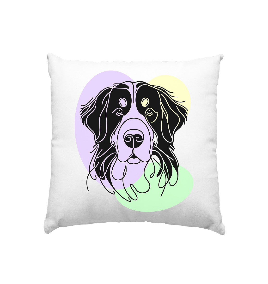 Line Art - Süßer Berner Sennenhund - Kissen 40x40cm