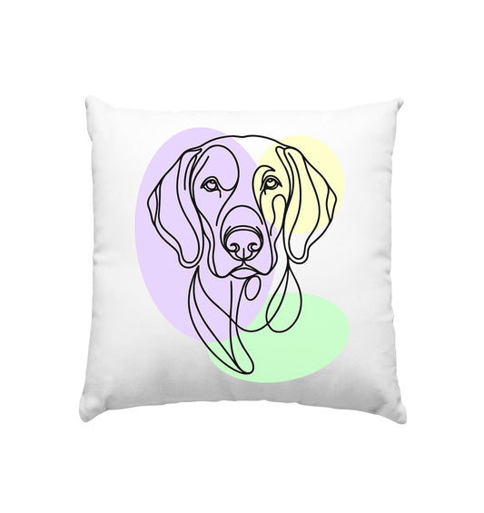 Line Art - Süßer Weimaraner - Kissen 40x40cm