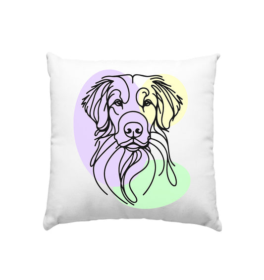 Line Art - Süßer Nova Scotia Duck Tolling Retriever - Kissen 40x40cm