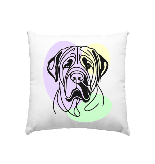 Line Art - Süßer Bullmastiff - Kissen 40x40cm