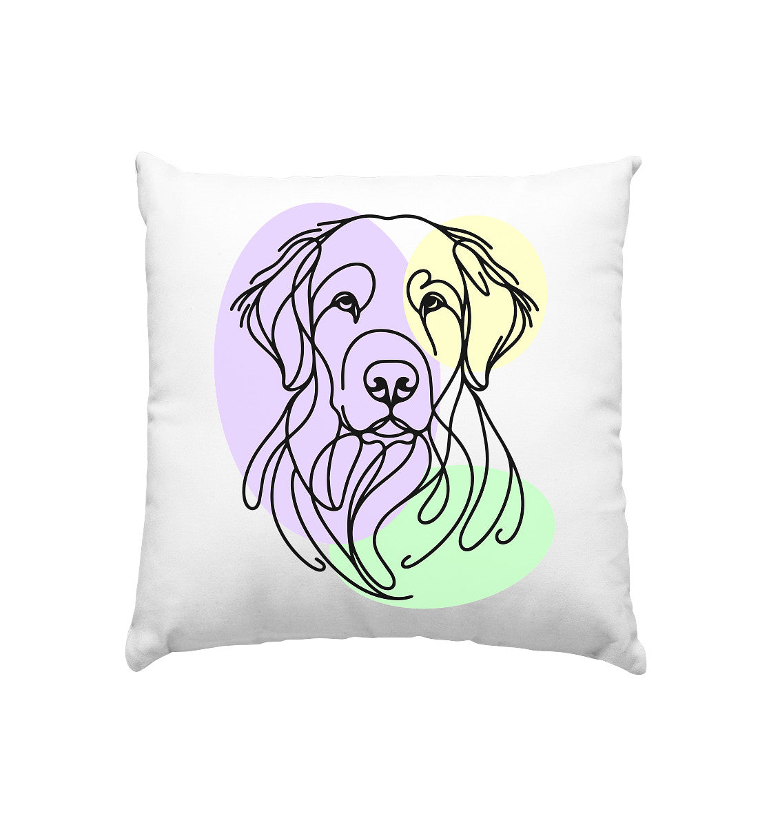 Line Art - Süßer Kuvasz - Kissen 40x40cm