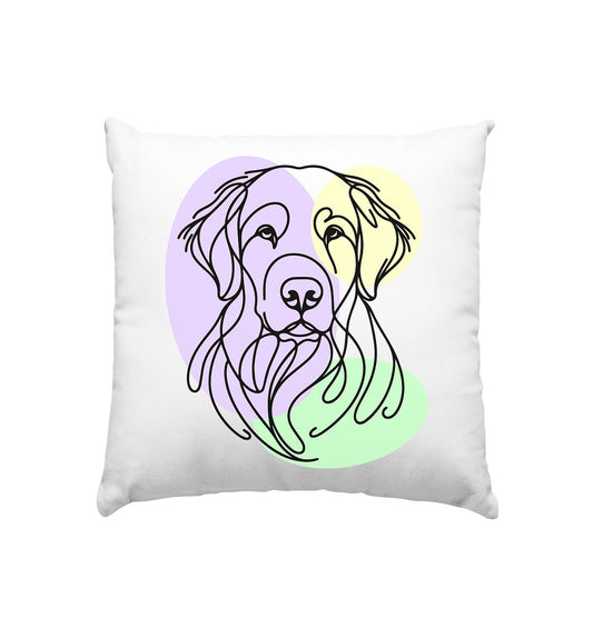 Line Art - Süßer Kuvasz - Kissen 40x40cm