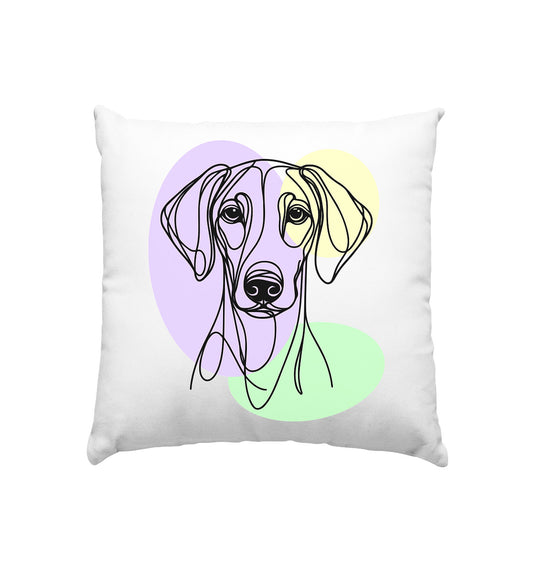 Line Art - Süßer Dobermann - Kissen 40x40cm