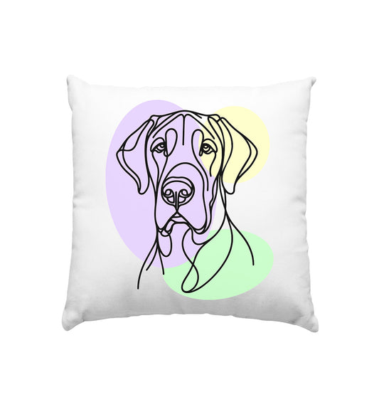 Line Art - Süße Deutsche Dogge - Kissen 40x40cm